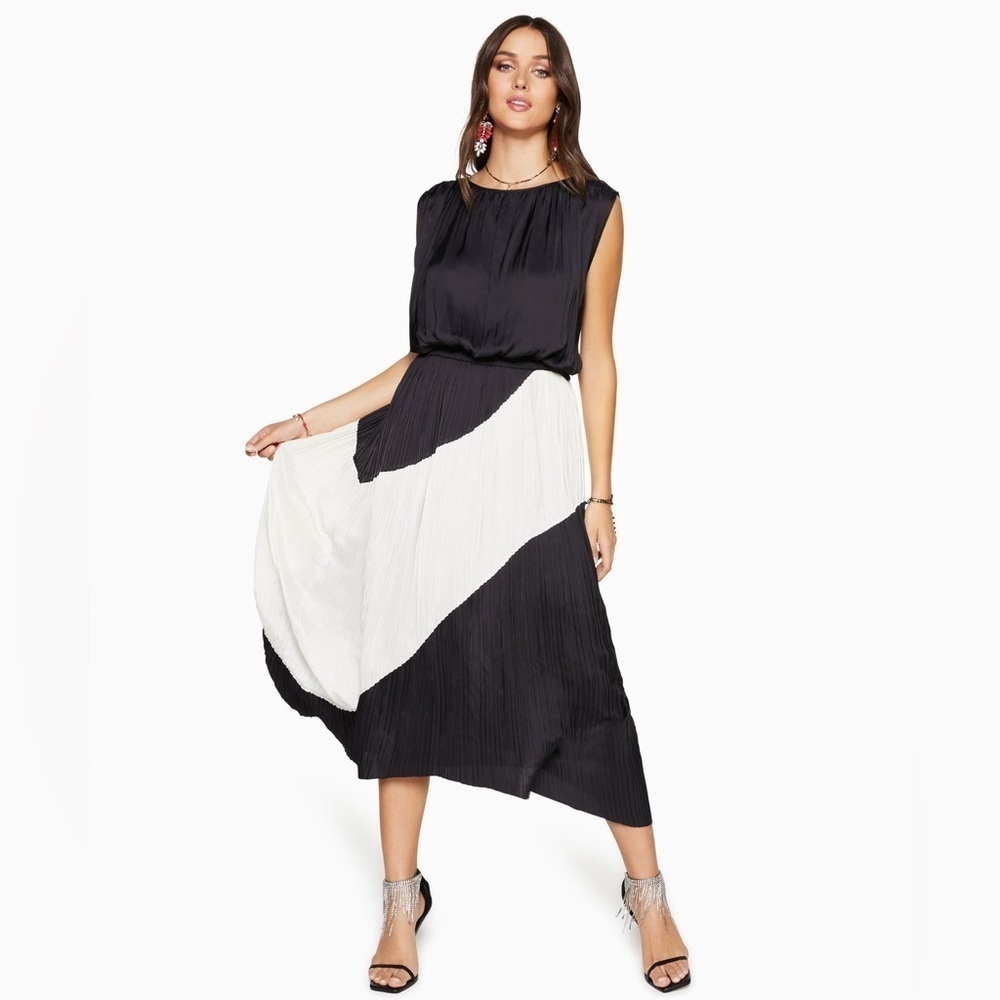 NWT Ramy Brook Adena Pleated Midi Dress​​​​​​​​​​
